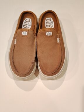 Hey Dude Casual Suede Slip-On Loafers in Tan Brown